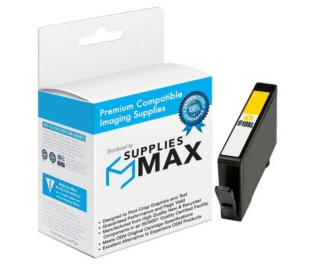 SuppliesMax SuppliesMax HEW3YL64AN Yellow High Yield Inkjet Cartridge 825 Pages — product photo