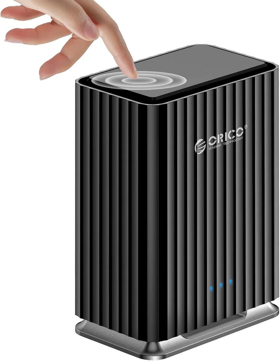 Orico Orico 9728C3 2-Bay SATA Drive Enclosure USB-C 5Gbps 22TB per Bay 60W Power Adapter Black — product photo