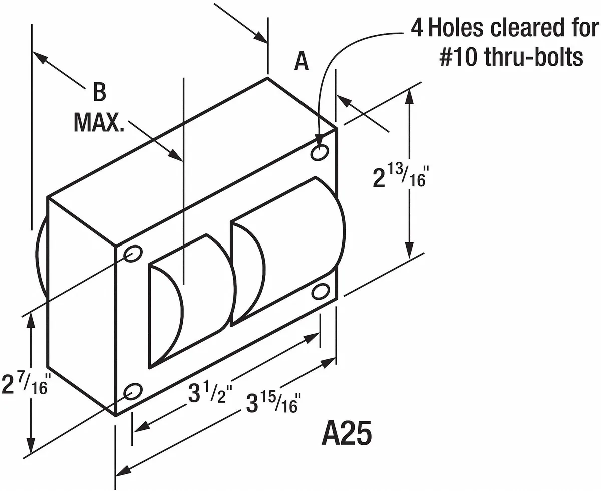 Rectangular metal ballast kit with mounting tabs and wiring leads