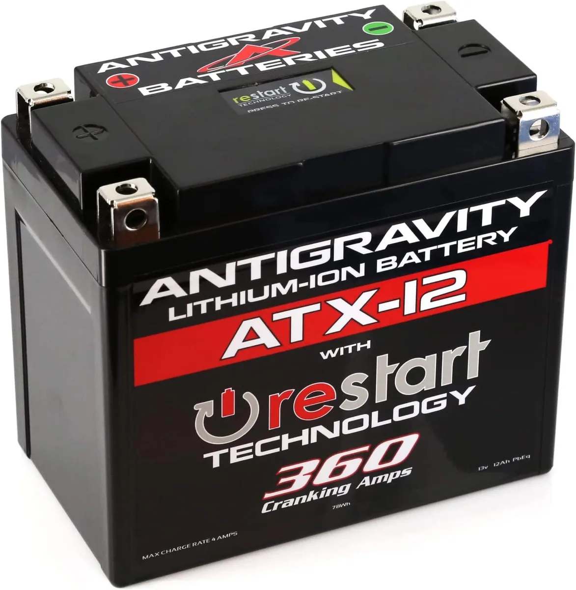 Antigravity Batteries Antigravity ATX12-RS 6.1Ah Lithium Motorcycle Battery with Jump Start — product photo