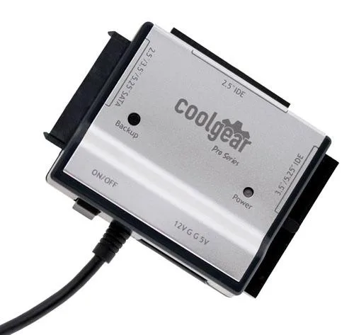 CoolGear CoolGear SATA IDE USB Adapter Kit Limited Edition Pro Aluminum Shell Black Silver — product photo