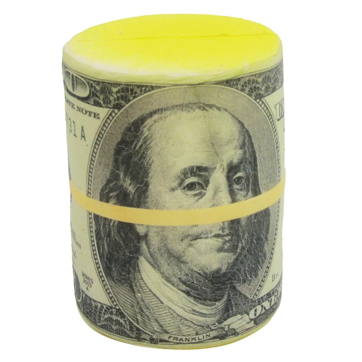 TreasureGurus, LLC TreasureGurus, LLC Fake $100 Bill Roll Squish Stress Ball 12 Pack — product photo