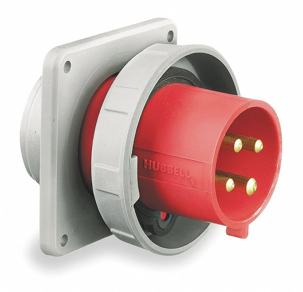 Hubbell Incorporated Hubbell HBL430B7W Watertight Pin &amp; Sleeve Inlet 30 A — product photo