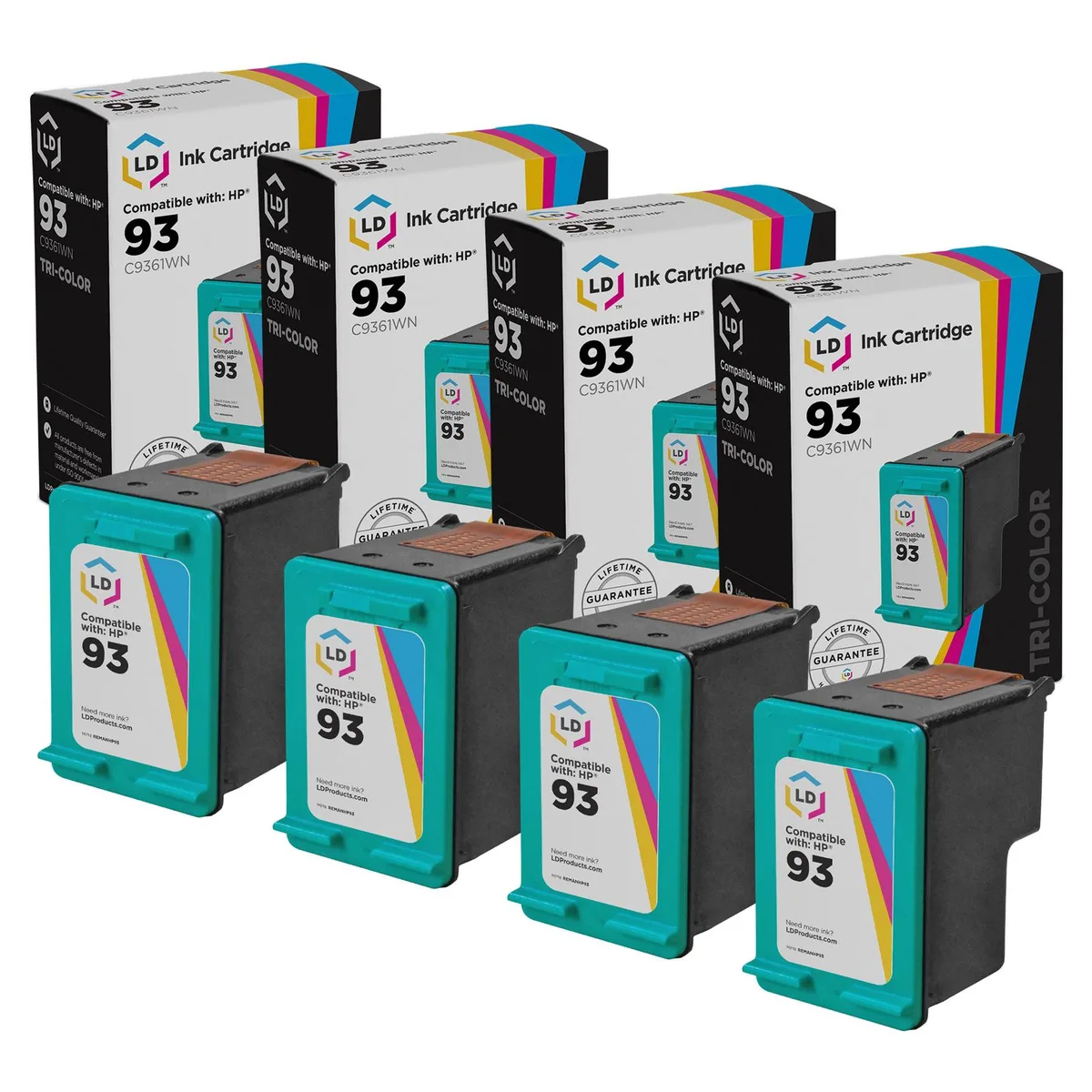 LD Products LD Products HP 93 C9361WN Colour Ink Cartridge 4-Pack 230 Pages — product photo