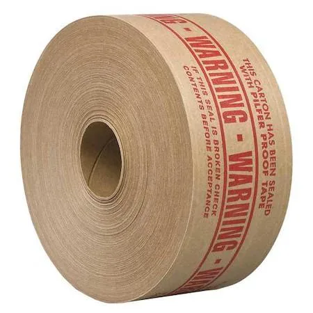 Value Brand Value Brand 15C804 Water-Activated Kraft Tape Brown/Red 3in x 450ft — product photo
