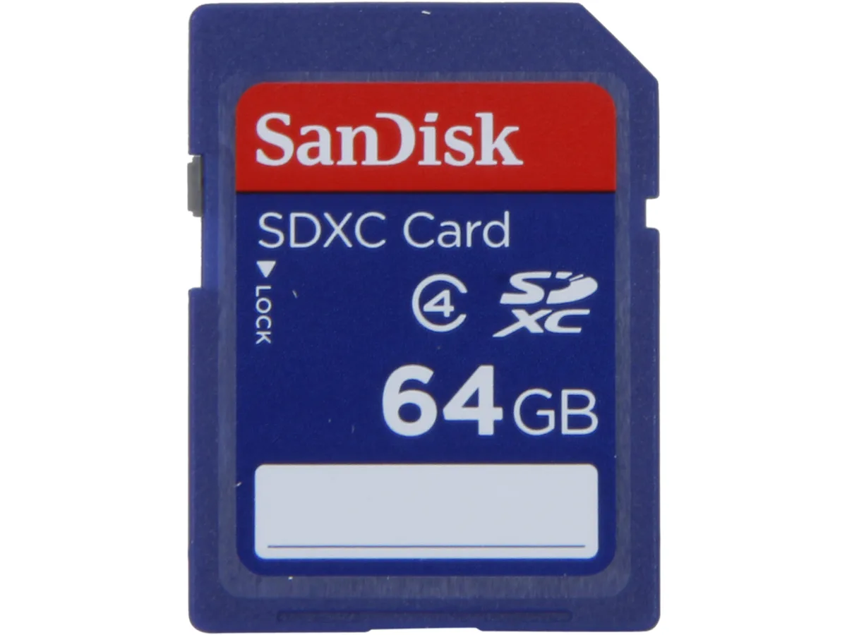 SanDisk SanDisk SDSDB-064G-A46 64GB SDXC memory card — product photo