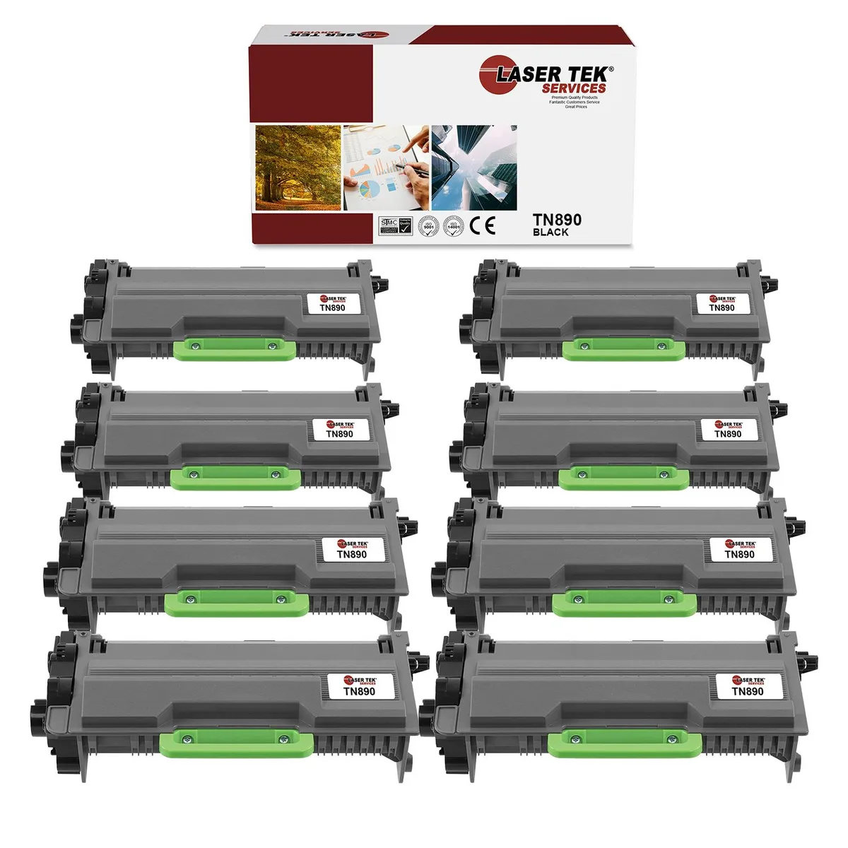 Laser Tek Services Laser Tek Services TN890 Black Toner Cartridge 8PK 15000 pages — product photo