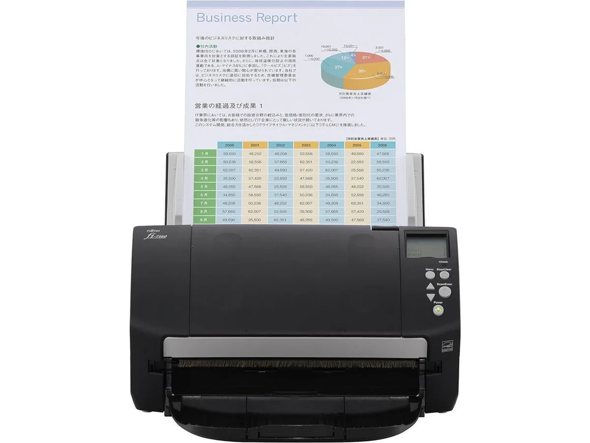 Fujitsu General Fujitsu General fi-7160 PA03670-B055-R 600 dpi 60 ppm Duplex Document Scanner — product photo