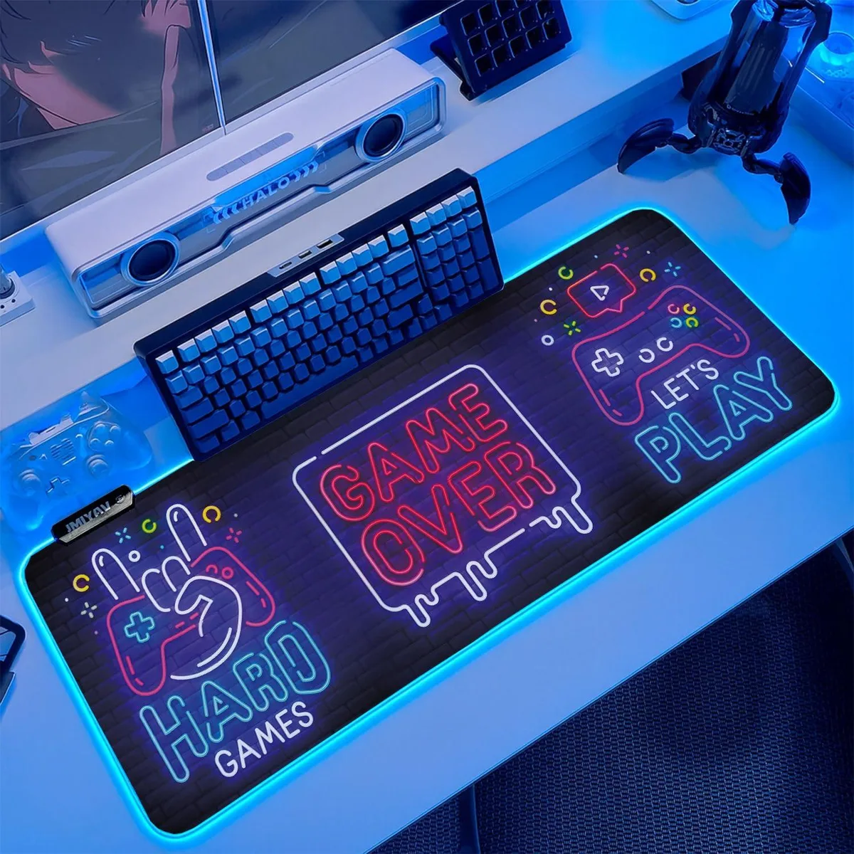  JMIYAV Gaming Mouse Pad RGB 31.5x12In Gaming Over — product photo