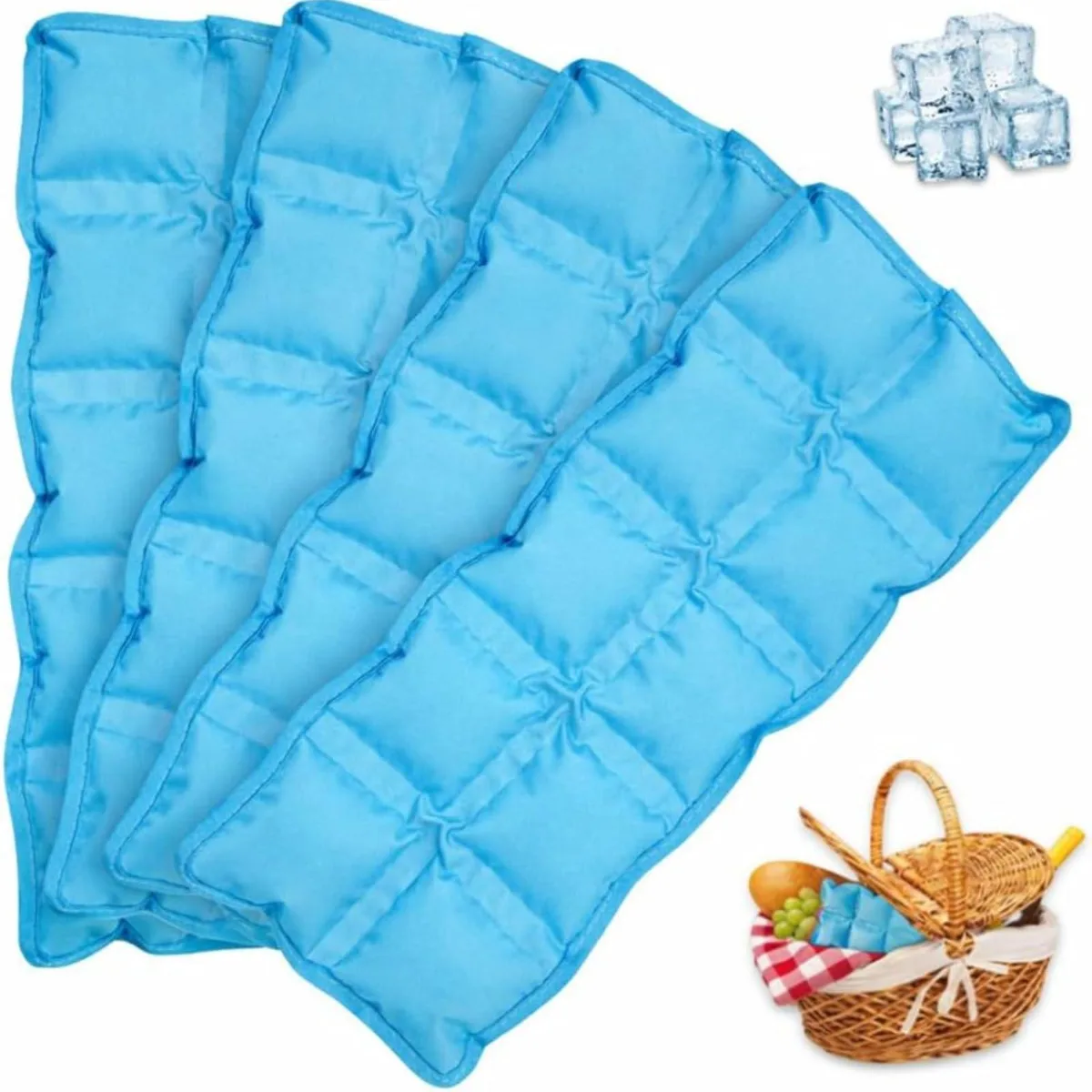 White rectangular ice pack 10 by 4 by .7 inches