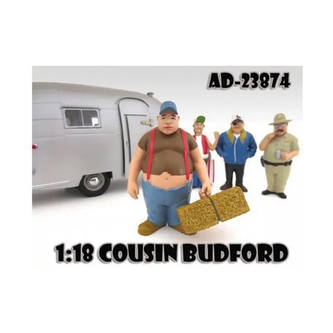 American Diorama American Diorama 23874 Cousin Budford Trailer Park Figure 1-18 Scale — product photo