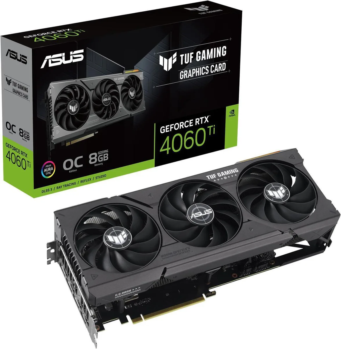ASUS ASUS TUF Gaming GeForce RTX 4060 Ti OC 8GB graphics card — product photo