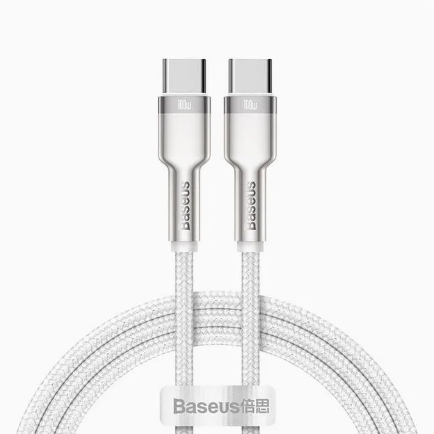 BASEUS BASEUS Cafule 100W USB-C to USB-C Cable White 2m — product photo