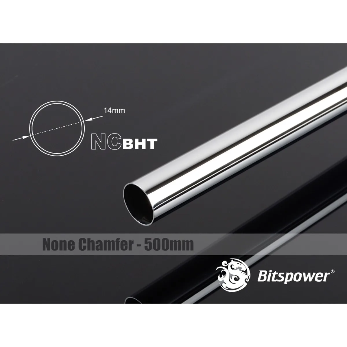 Bitspower Bitspower BP-NCBHT14SL-L500 Brass Link Tubing 14mm OD 500mm Silver — product photo