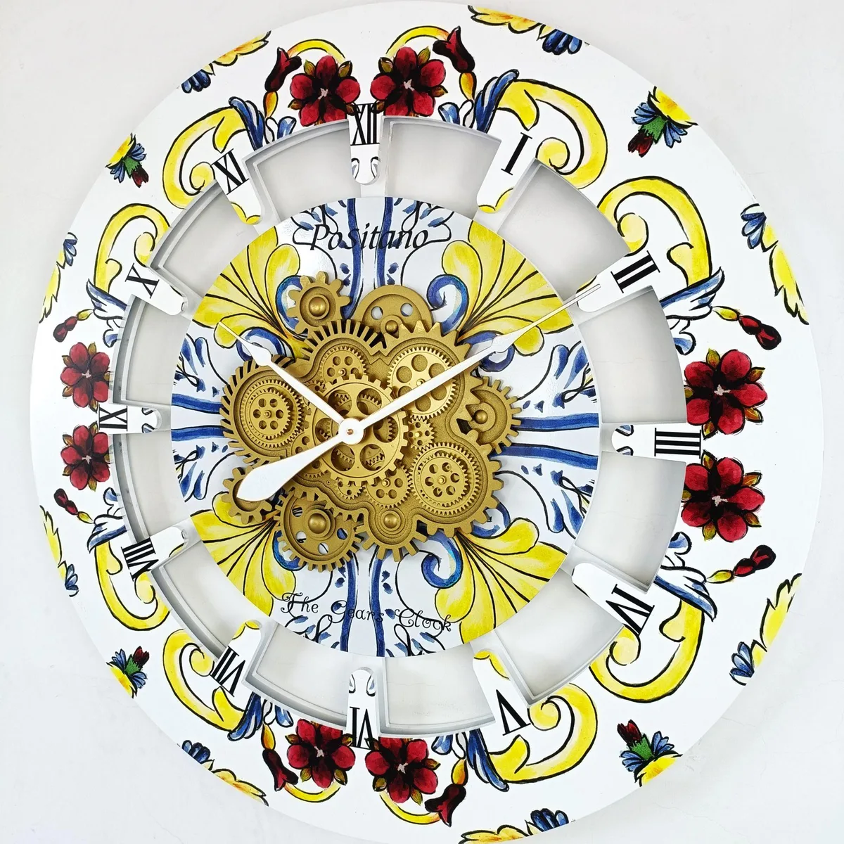 The Gears Clock The Gears Clock Italy Line 24 inch Round 36 inch Wall Clock with Moving Gears Positano — product photo