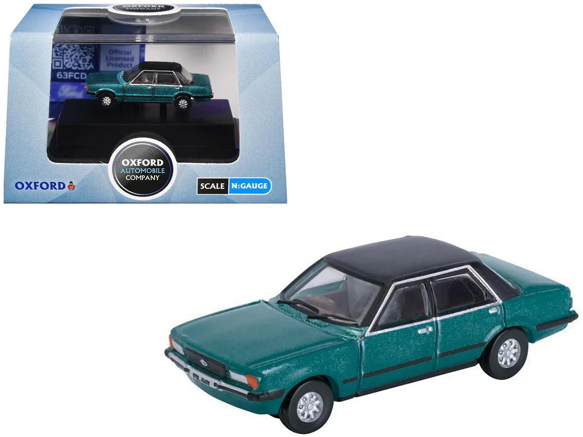 Oxford Diecast Oxford Diecast Ford Cortina Mk5 RHD Cosmos Blue Metallic Black Top 1/148 Scale Diecast Car — product photo