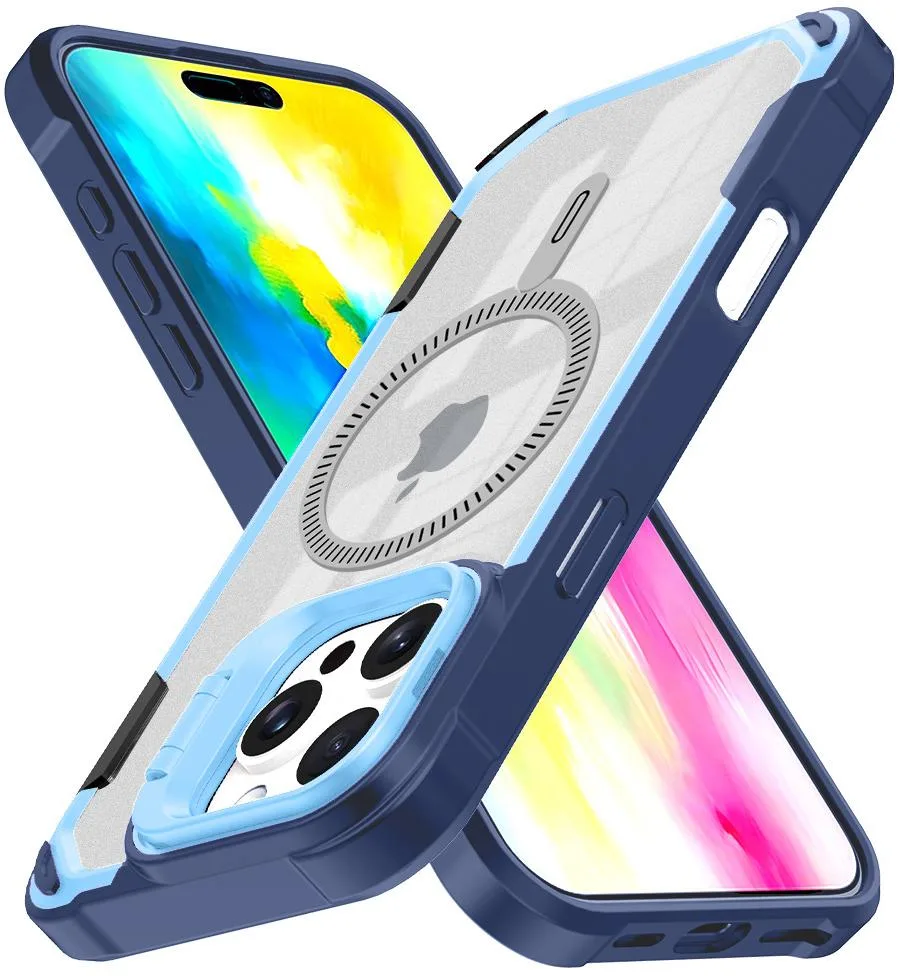 Nakedcellphone Nakedcellphone CamStand Hybrid Case iPhone 16 Pro MagSafe Light Blue — product photo