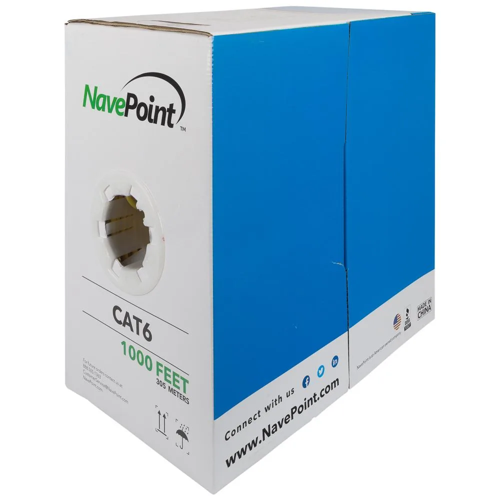 NavePoint NavePoint CAT6 CCA UTP 23AWG 550MHz Yellow 1000ft — product photo