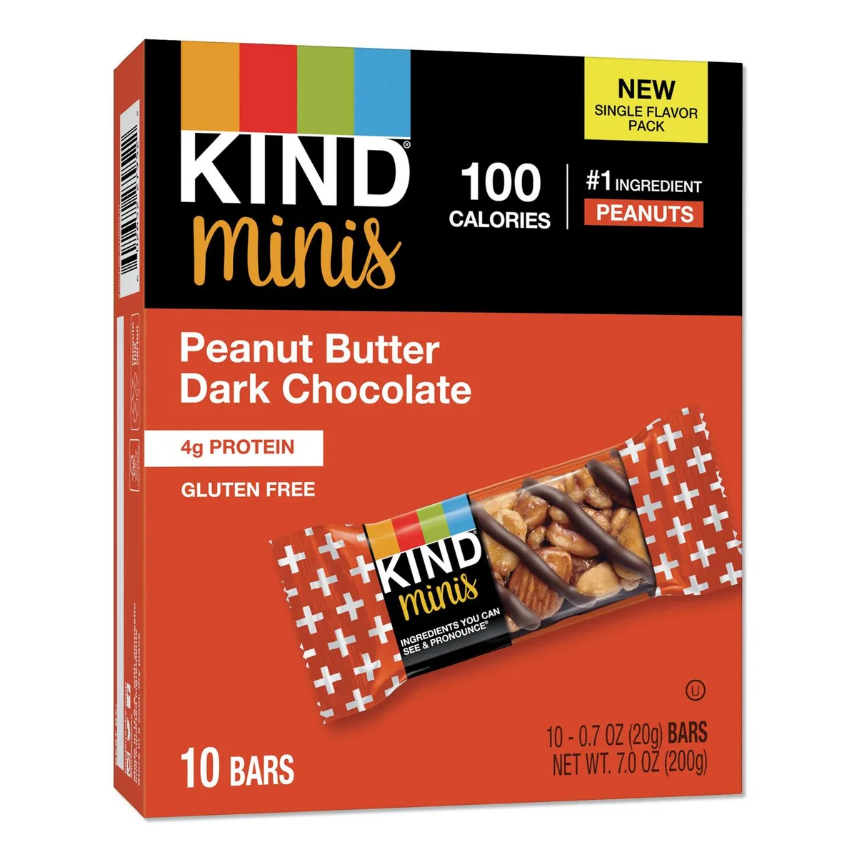 KIND Healthy Snacks KIND Healthy Snacks 27961 Peanut Butter Dark Chocolate 0.7 oz 10 pack — product photo