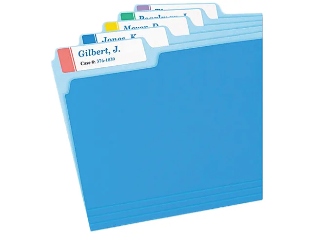 Avery Avery 5026 Label Extra-Large 1/3-Cut Filing 15/16 x 3-7/16 White Assorted Bars 450 Pack — product photo