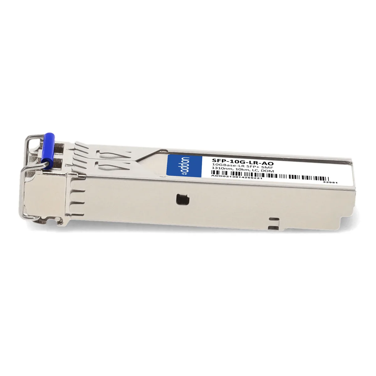 Small gold SFP transceiver with RJ-45 port