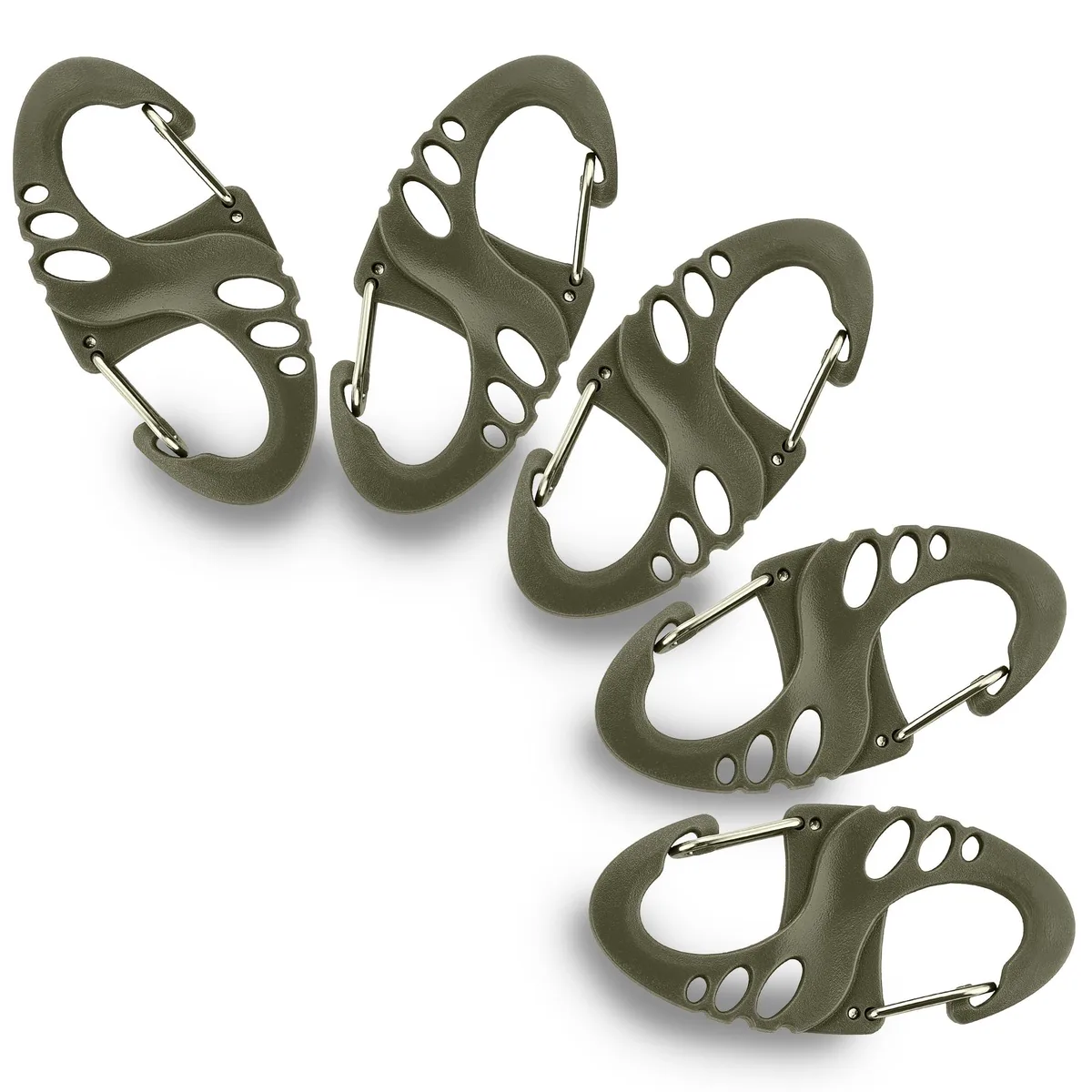  Baldwin Olive Mini Carabiner 5 Pack 2 x 1 — product photo