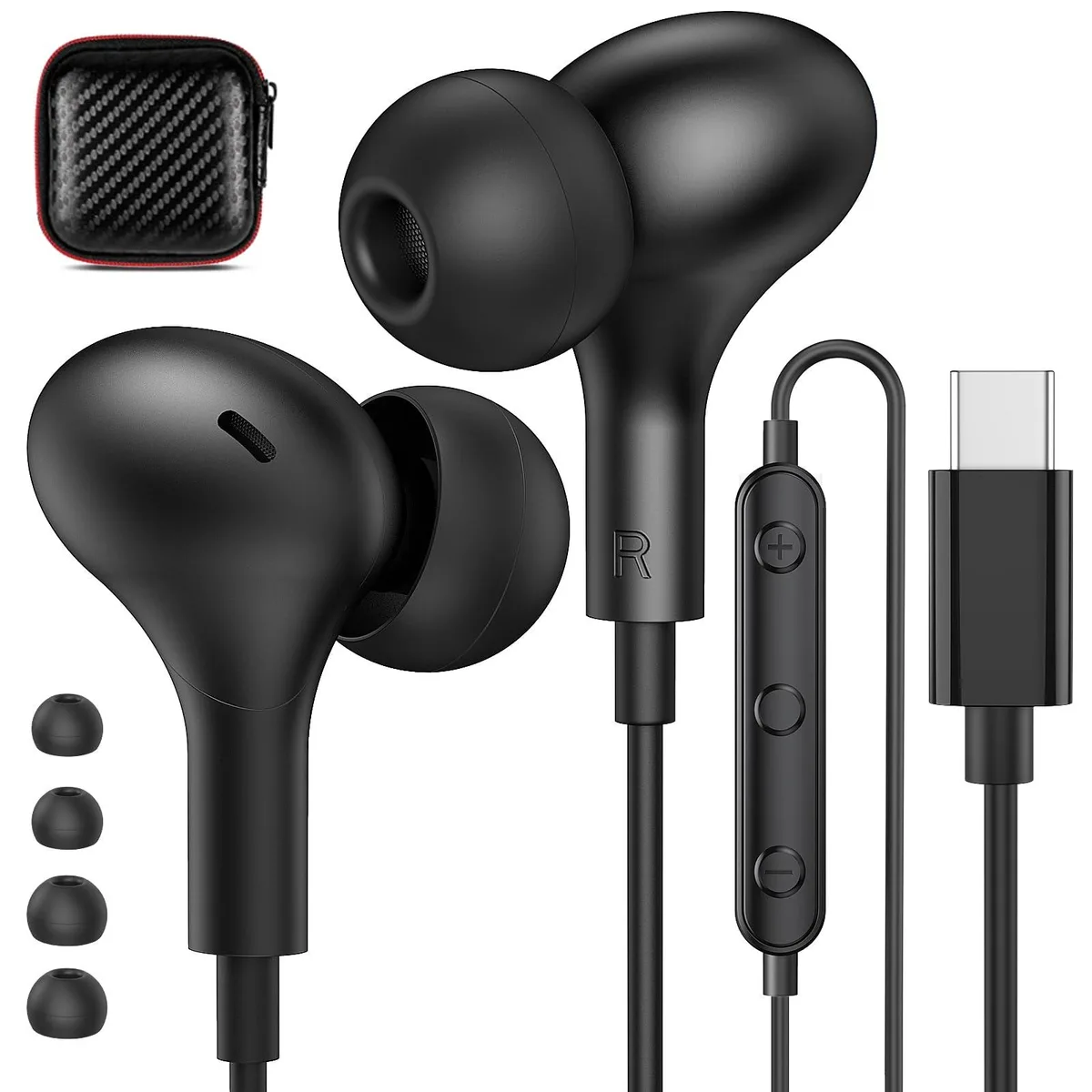 No Sew No Sew APETOO-0083 USB-C In-Ear Headphones Black 32 ohm — product photo