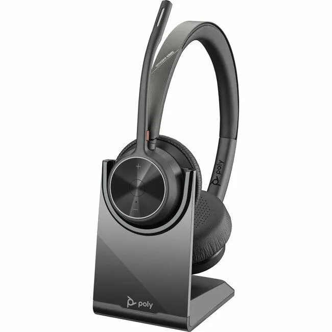 HP HP 77Z31AA Voyager 4320 headset with charge stand — product photo