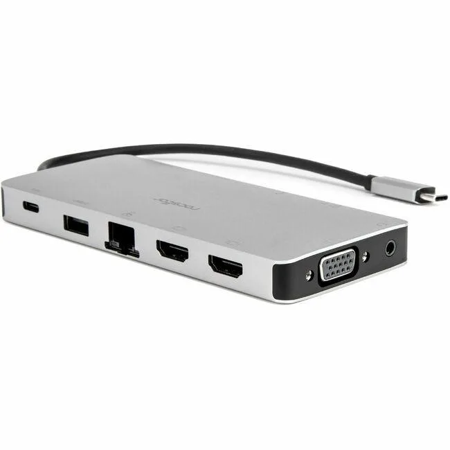 Rocstor Rocstor USB-C 12-in-1 Docking Station 100W PD 2x HDMI VGA 4x USB-A Gigabit RJ45 3.5mm Audio SD/TF — product photo