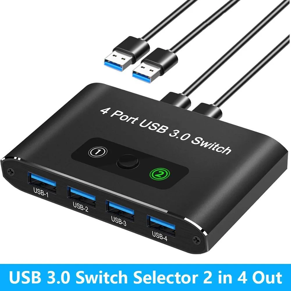 WRIARICH WRIARICH HA-413 USB 3.0 KVM Switch 2×4 Ports — product photo