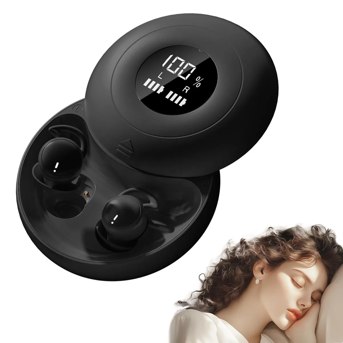 DNBeffulgent DNBeffulgent S25 In-Ear Sleep Earbuds Bluetooth 6.0 Black — product photo