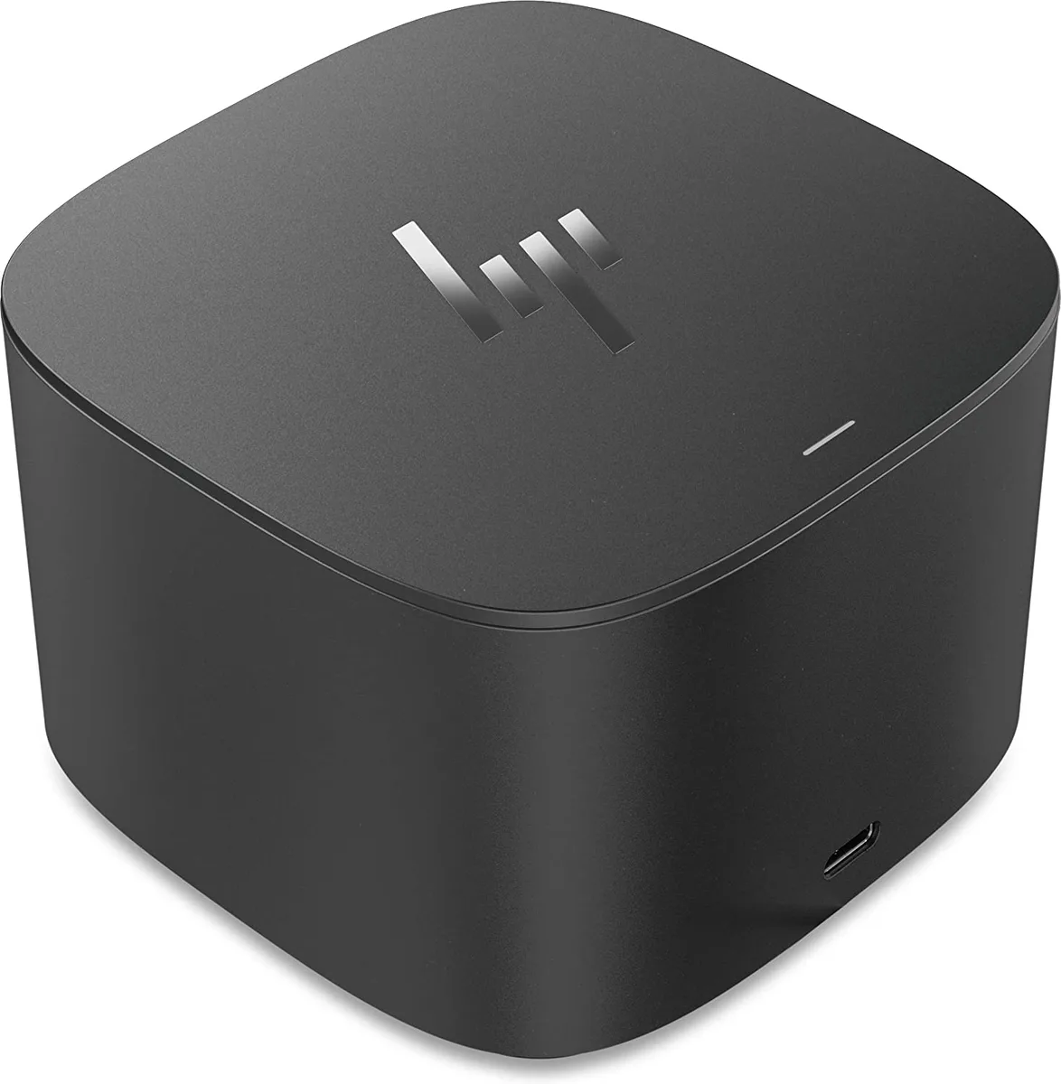Black rounded dock with Thunderbolt 3 combo cable