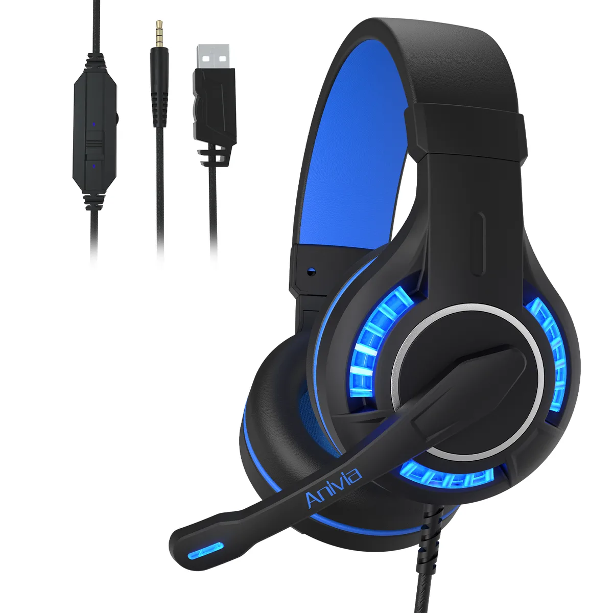 Anivia(China) Anivia(China) MH603 Headset Black Blue 2.0m 115dB — product photo