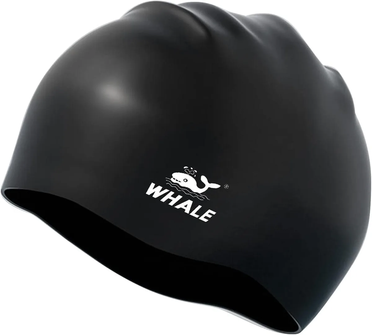 Whale Extra Large Silicone Swim Cap Black 70g — product photo