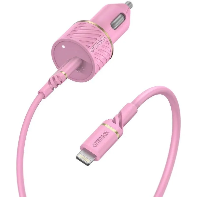 OtterBox OtterBox Lightning to USB-C Car Charging Kit 18W Orchid Pink — product photo