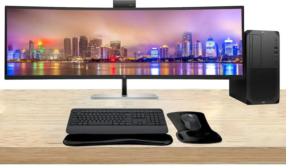 HP HP Z2 G9 Tower i7-14700K 64GB 1TB RTX A4000 49" 549pm MK650 WiFi desktop PC — product photo