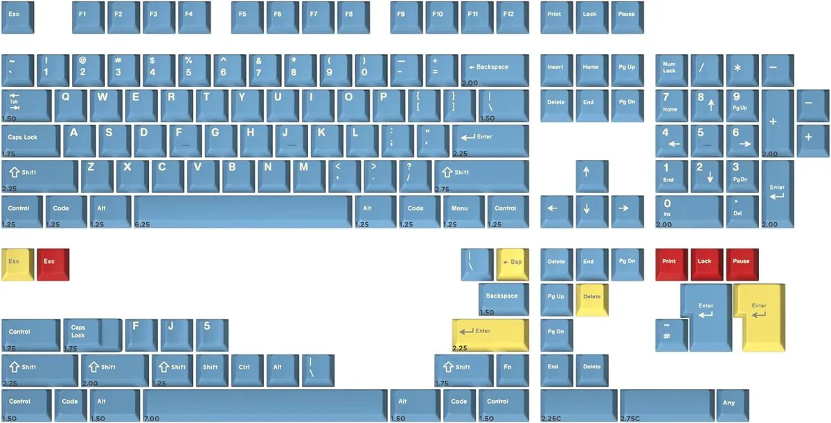 Drop Drop + MiTo GMK Godspeed Columbia Keycap Set 146 Cherry Profile — product photo