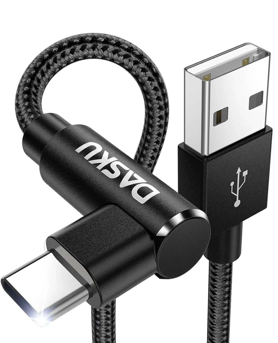 Kootion Kootion USB to USB C Cable 90 Degree 2Pack 10ft 3A Right Angle — product photo