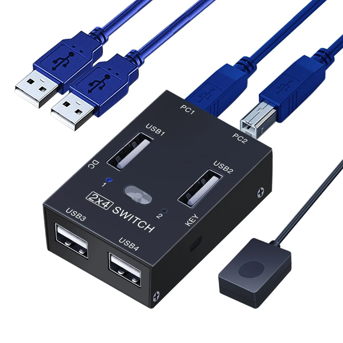 AUTYUE AUTYUE 2x4 USB 2.0 KVM Switch 2-Port 4-Device — product photo