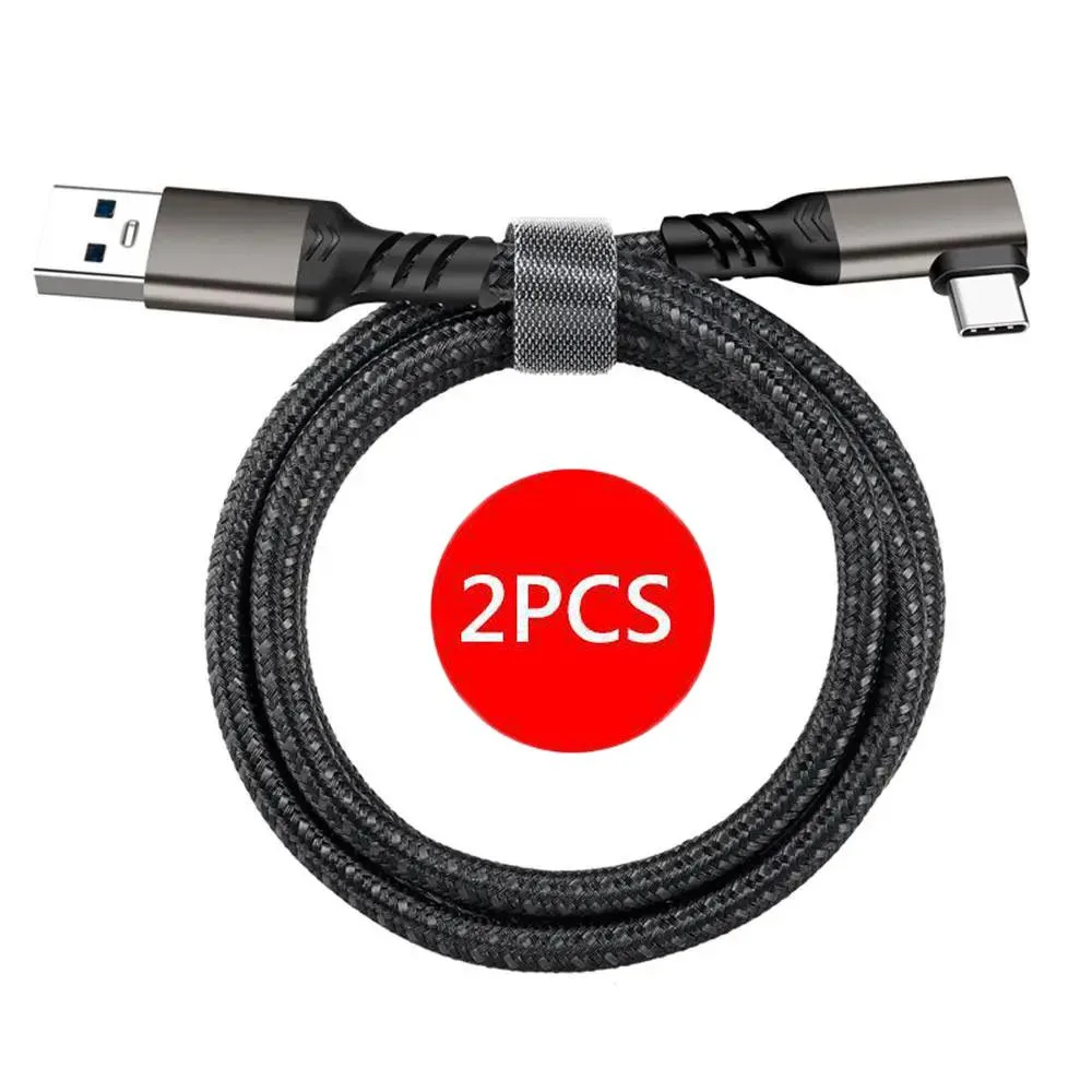 LUOM LUOM PQ126 USB A to C 3.2 Gen 2 90° Braided Cable 6.6ft+6.6ft — product photo