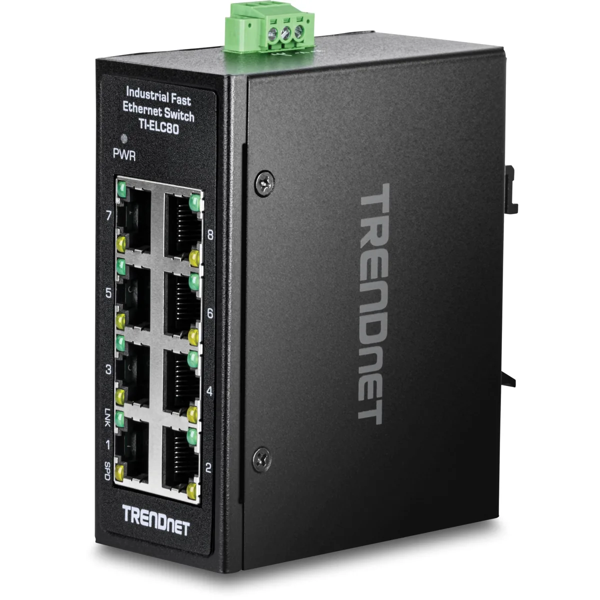 TRENDnet TRENDnet TI-ELC80 5-Port Industrial Fast Ethernet DIN-Rail Mini Switch — product photo