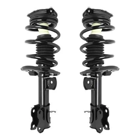 Unity front strut assembly kit, two silver units with black springs and mounts