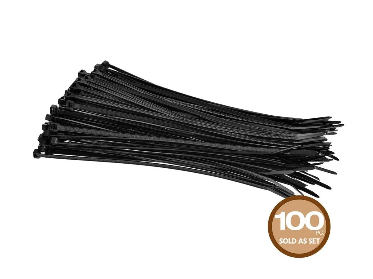 Monoprice Inc. Monoprice Inc. 5761 Cable Management 8-inch Cable Tie 100pcs 40 lbs Black — product photo