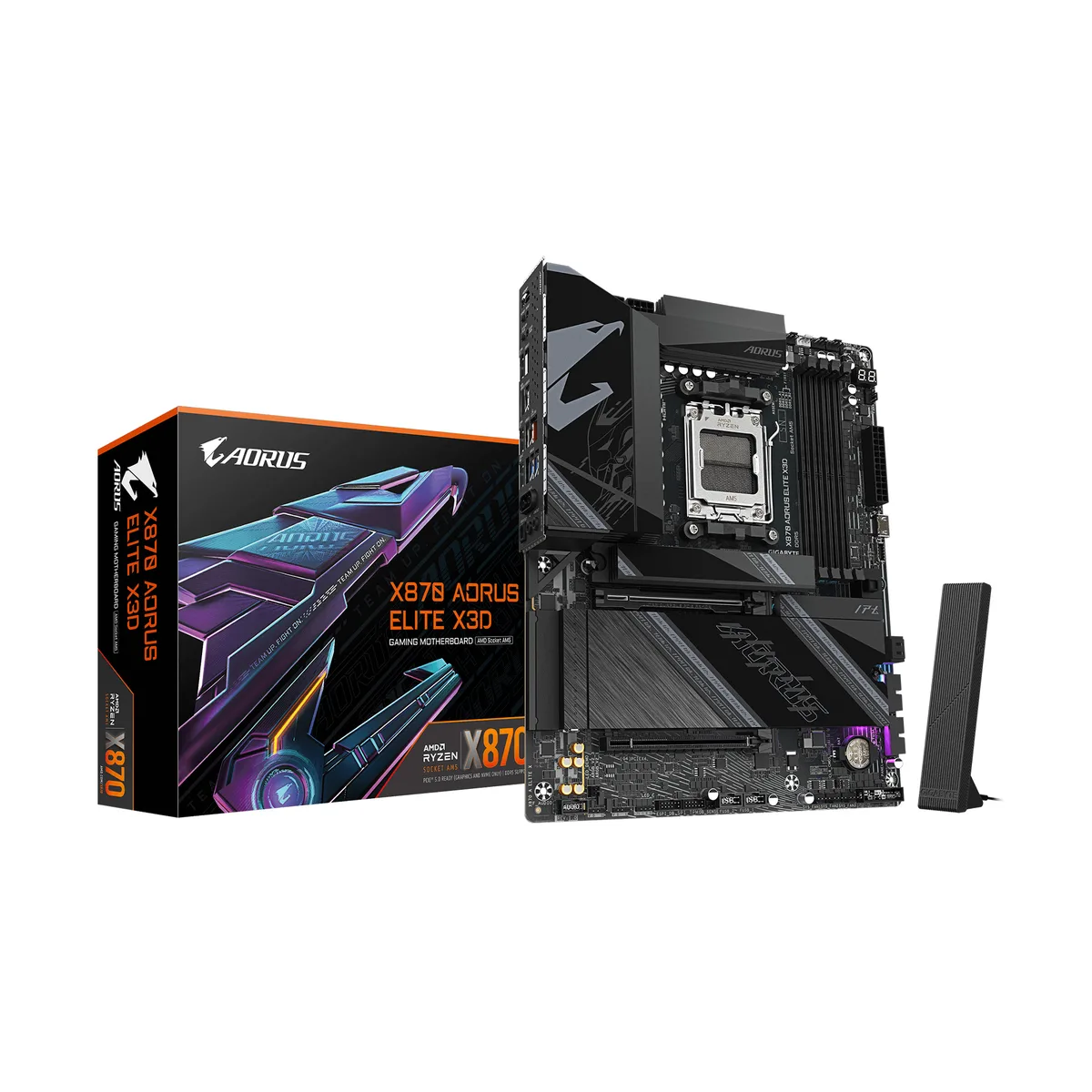 GIGABYTE GIGABYTE X870 AORUS ELITE X3D AMD motherboard — product photo
