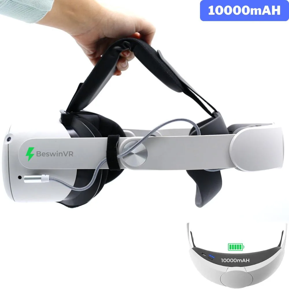 BeswinVR BeswinVR Battery Head Strap 10000mAh White vr accessory — product photo