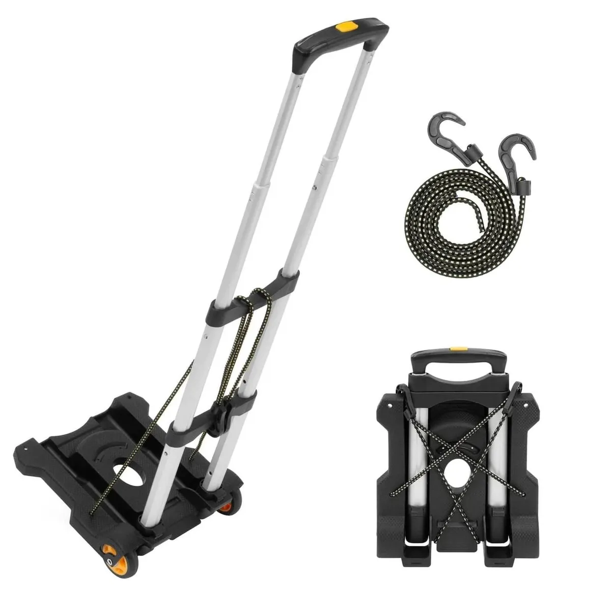Mount-It Mount-It Premium Folding Luggage Cart 77 lbs Black — product photo