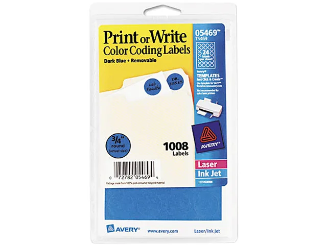 Avery Avery 5469 Removable Color-Coding Labels Dark Blue 1008/Pack — product photo