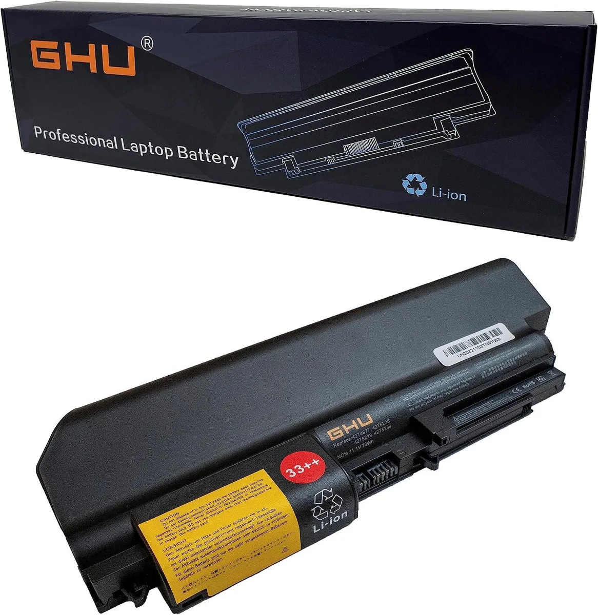 TAURKENAM TAURKENAM 73Wh 11.1V laptop battery for ThinkPad R400 T400 T61 R61 — product photo