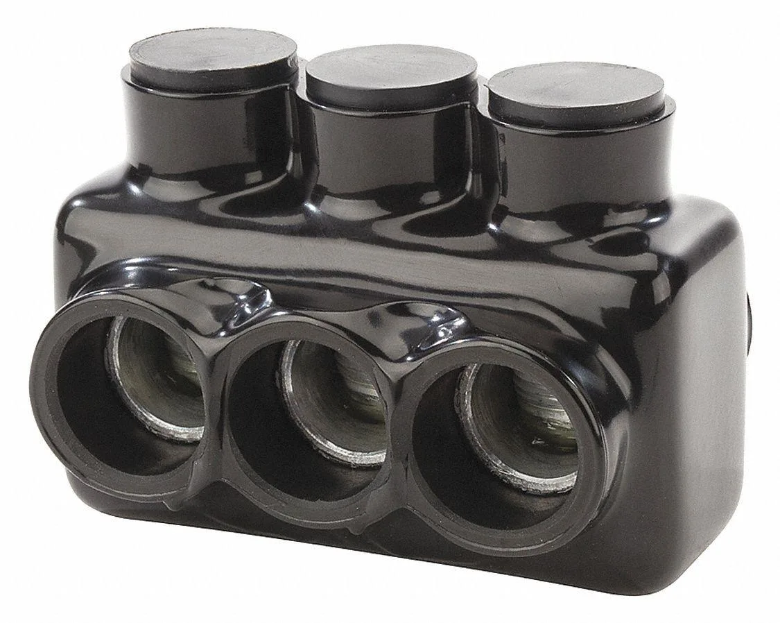 Polaris nsi Polaris nsi IPLD600-3B Multitap Connector Aluminum Black Hex 3 Port — product photo