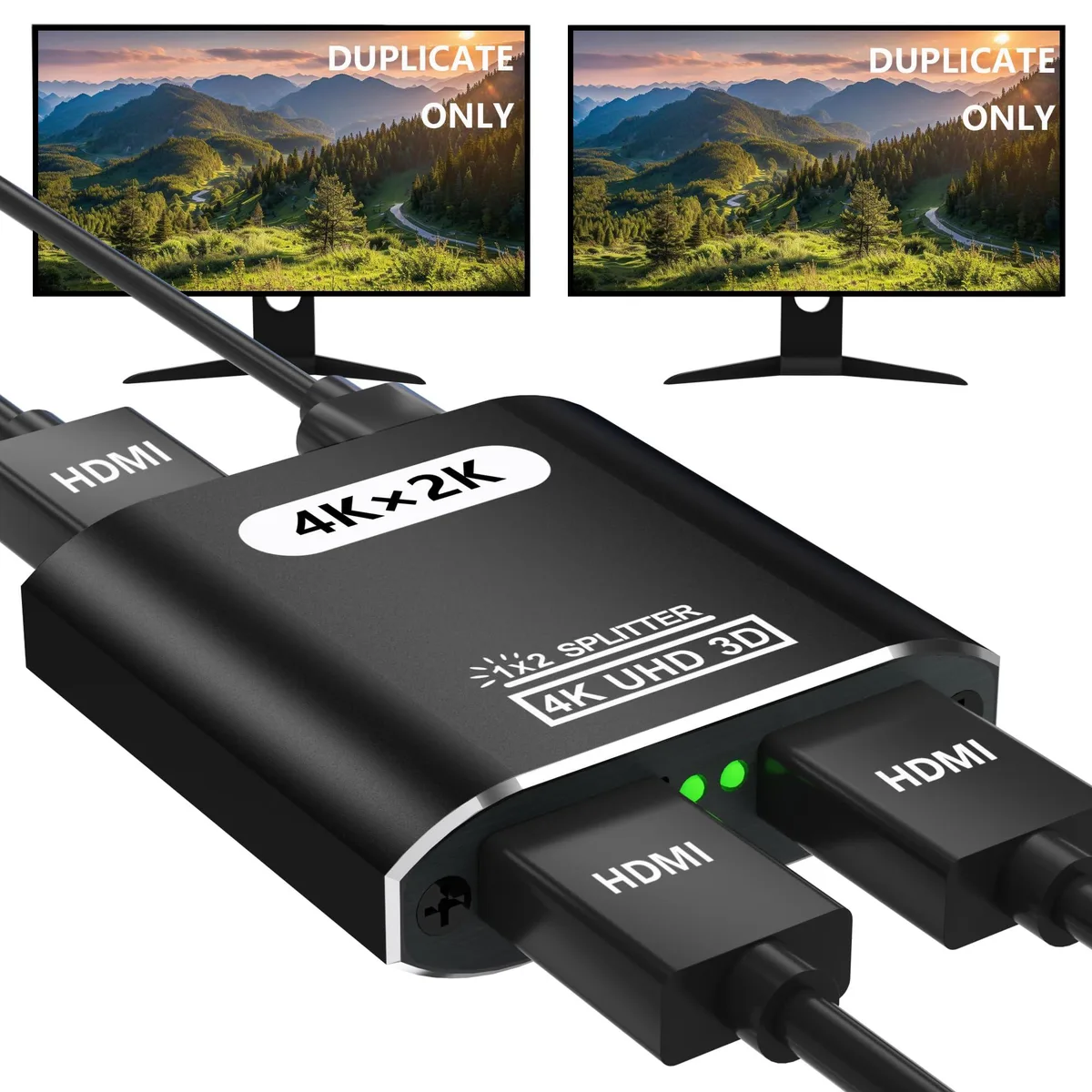 WRIARICH WRIARICH HDMI Splitter 1×2 4K 30Hz Aluminium — product photo